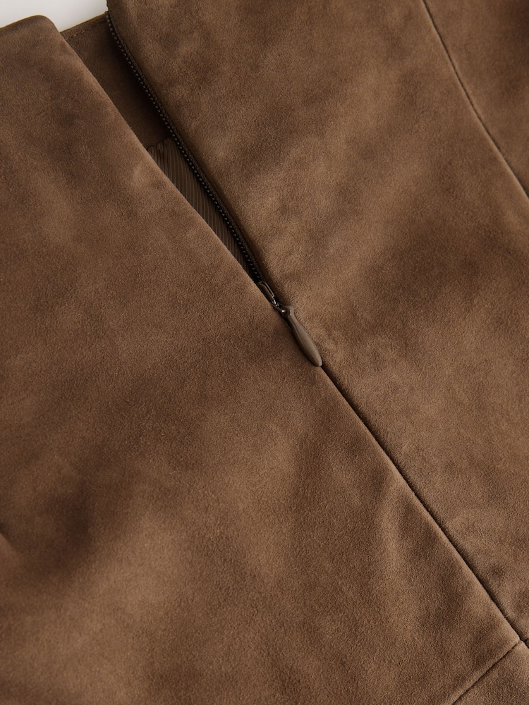 Marron fauve - N. Minijupe Premium Real en daim - Image 7 of 7