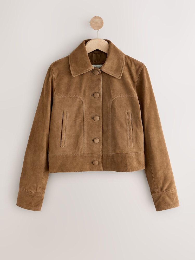 Marron fauve - N. Premium Real Suede Jacket - Image 6 of 9