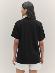HUGO Black Artwork Graphic Cotton Slim Fit T-Shirt - Image 2 of 4