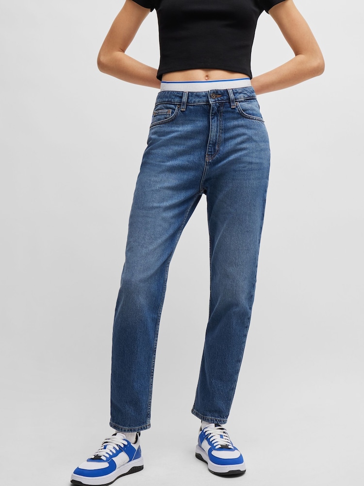 HUGO Blue Mom Fit Denim Jeans - Image 1 of 6