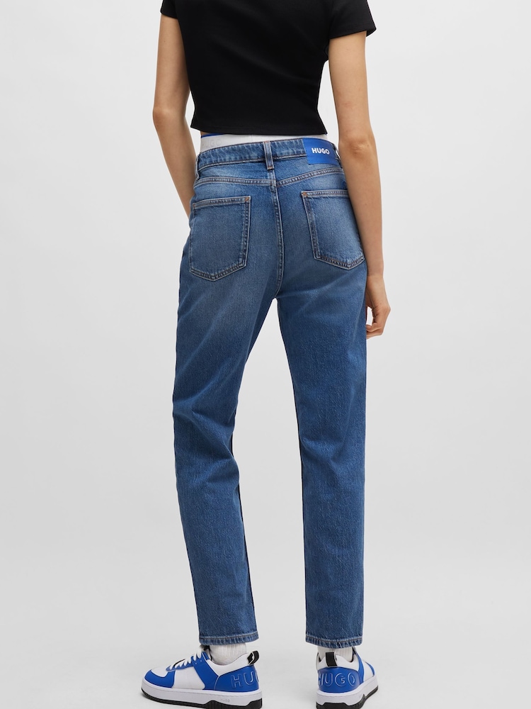 HUGO Blue Mom Fit Denim Jeans - Image 2 of 6