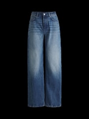 HUGO Blue Relaxed-Fit Faded Denim Jeans - Image 4 of 5