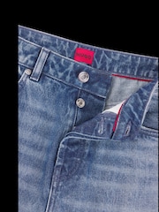 HUGO Blue Relaxed-Fit Faded Denim Jeans - Image 5 of 5
