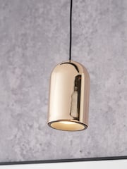 Pacific Lifestyle Gold Metal 5 Drop LED Pendant Ceiling Light - Image 3 of 6