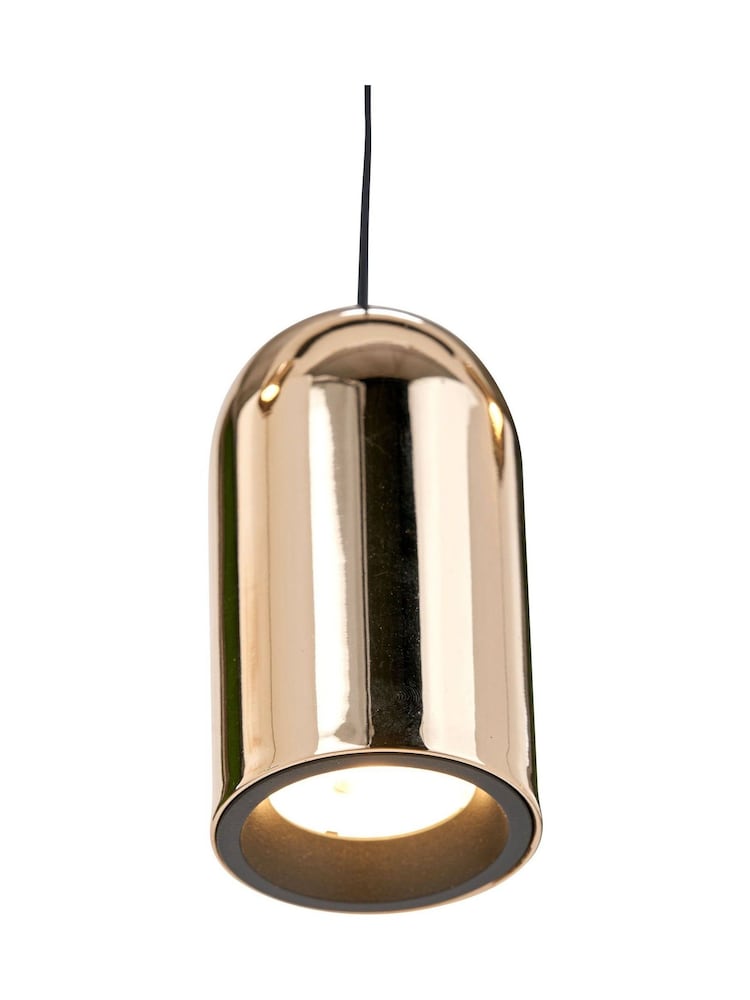Pacific Lifestyle Gold Metal 5 Drop LED Pendant Ceiling Light - Image 6 of 6