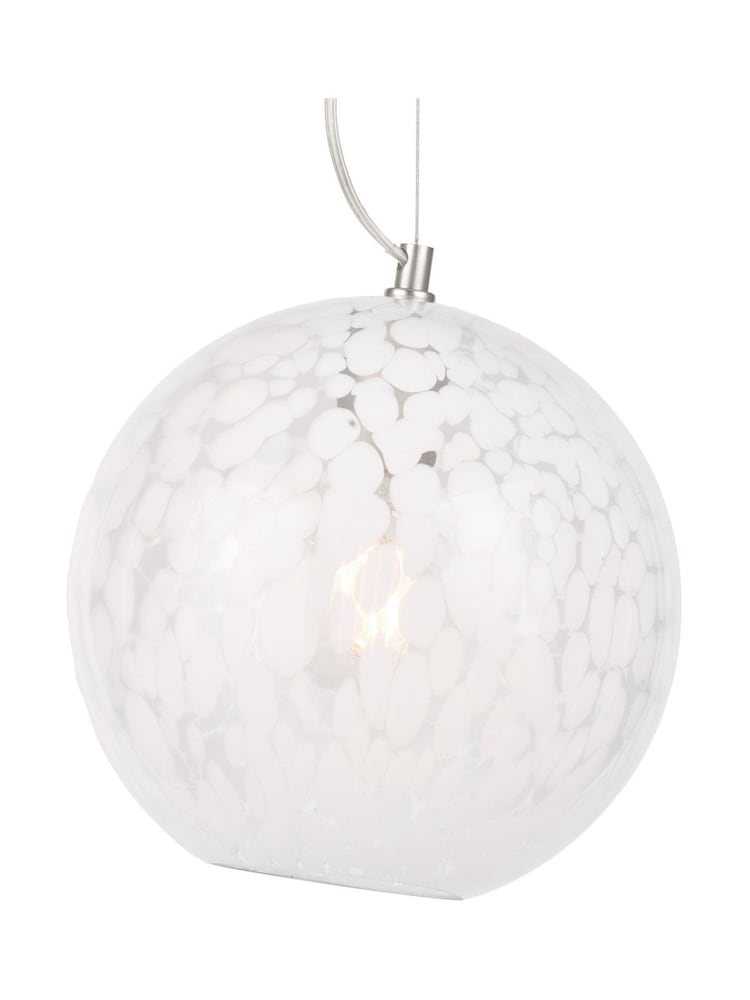 Pacific Lifestyle White Speckled Glass Pendant Ceiling Light - Image 6 of 6