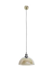 Pacific Lifestyle Natural Metal and Lustre Glass Dome Pendant Ceiling Light - Image 5 of 6