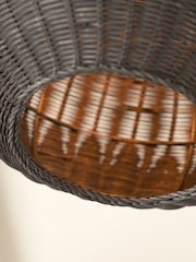 Pacific Lifestyle Black Rattan Pendant Ceiling Light - Image 3 of 6