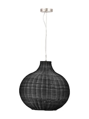 Pacific Lifestyle Black Rattan Pendant Ceiling Light - Image 5 of 6