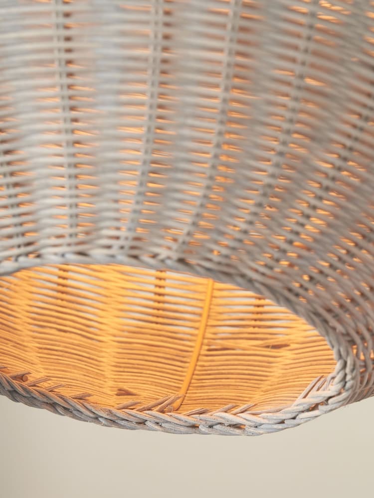 Pacific Lifestyle Grey Rattan Pendant Ceiling Light - Image 2 of 5