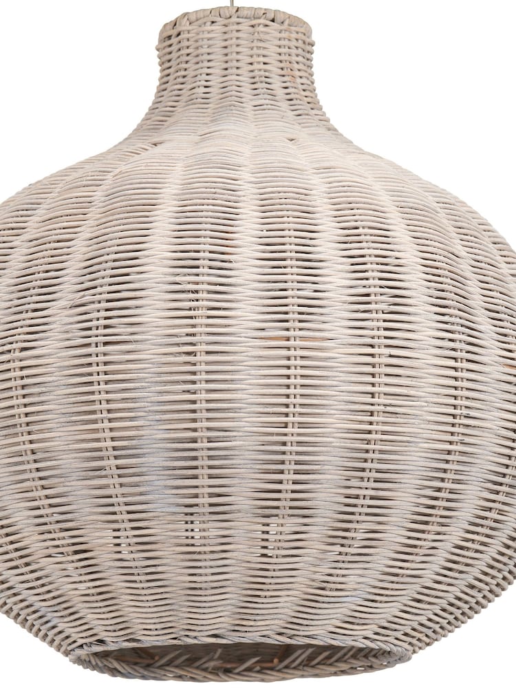 Pacific Lifestyle Grey Rattan Pendant Ceiling Light - Image 6 of 6