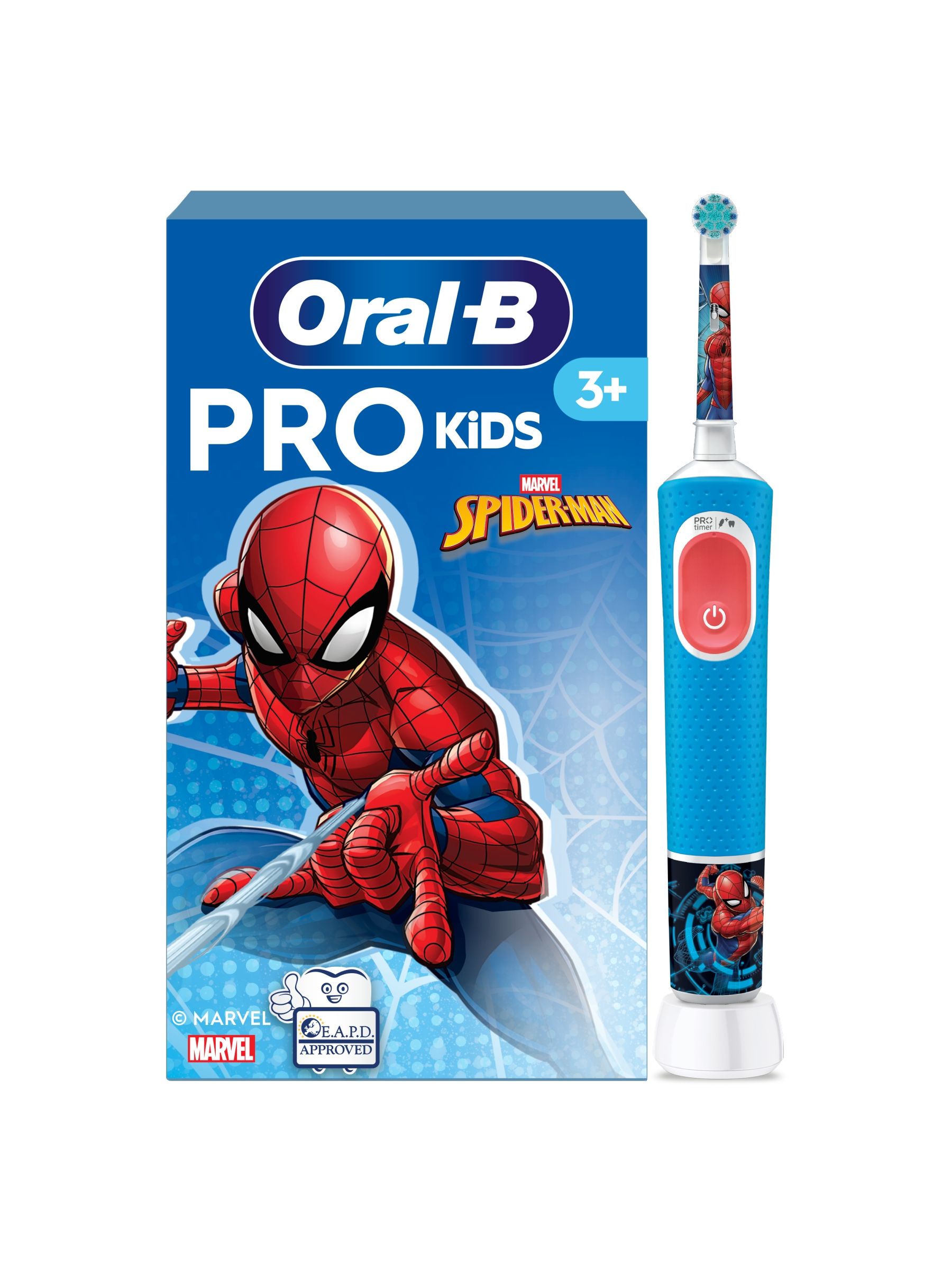 Oral-B Pro Kids Electric Toothbrush, 1 Handle Featuring Marvel Spider-Man, 1 Toothbrush Head, Designed By Braun, For Ages 3+ - Image 15