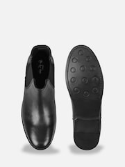 Off The Hook Black Trueman Leather Chelsea Boots - Image 3 of 6