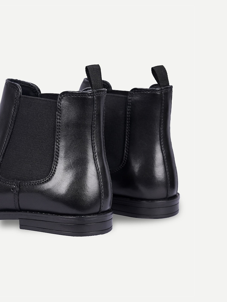 Off The Hook Black Trueman Leather Chelsea Boots - Image 6 of 6