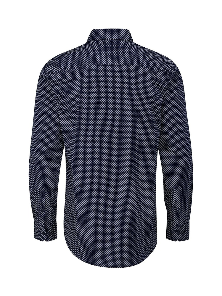 Navy Blue Circles - Skopes Tailored Fit Party Shirt - Imagen 3 de 3