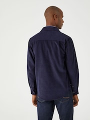 Skopes Blue Regular Fit Casual Corduroy Overshirt - Image 2 of 6