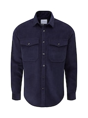 Skopes Blue Regular Fit Casual Corduroy Overshirt - Image 5 of 6