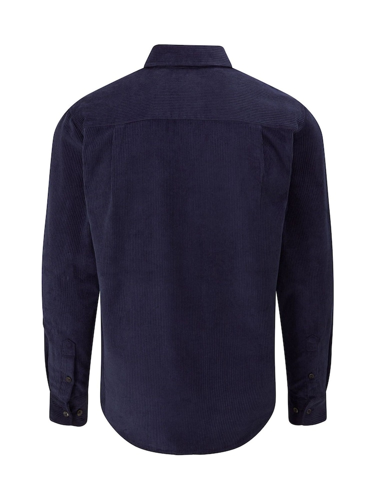 Skopes Blue Regular Fit Casual Corduroy Overshirt - Image 6 of 6