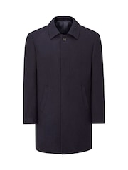 Skopes Navy Blue Tailored Fit Aldgate Overcoat - Image 6 of 6