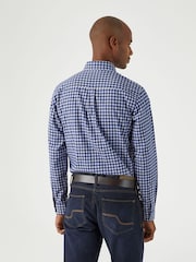Skopes Navy Blue Regular Fit Casual 100% Cotton Shirt - Image 2 of 5