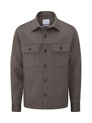 Skopes Mocha Brown Regular Fit Casual Shacket - Image 7 of 8