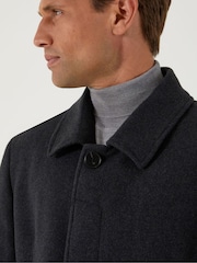 Skopes Charcoal Grey Tailored Fit Aldgate Overcoat - Image 4 of 6