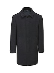 Skopes Charcoal Grey Tailored Fit Aldgate Overcoat - Image 5 of 6