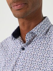 Skopes Multi Deer Print Tailored Fit Party Shirt - Image 3 of 5