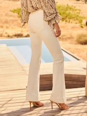Friends Like These White High Waist Pocket Flare Jeans - Image 2 of 4