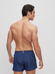BOSS Navy Mooneye Logo Swim Shorts - Image 4 of 7