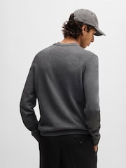 Серый - HUGO Knitted 100% Cotton Sweater - Image 4 of 4