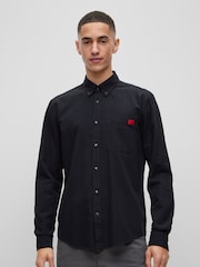 HUGO Black Button Down Oxford Shirt - Image 1 of 5