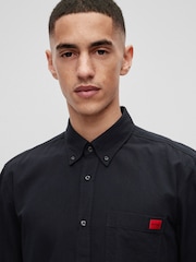 HUGO Black Button Down Oxford Shirt - Image 4 of 5