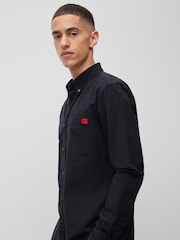 HUGO Black Button Down Oxford Shirt - Image 5 of 5