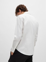 HUGO White Button Down Oxford Shirt - Image 2 of 4