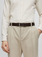 BOSS Dark Brown Erman Leather Belt - Image 1 of 5
