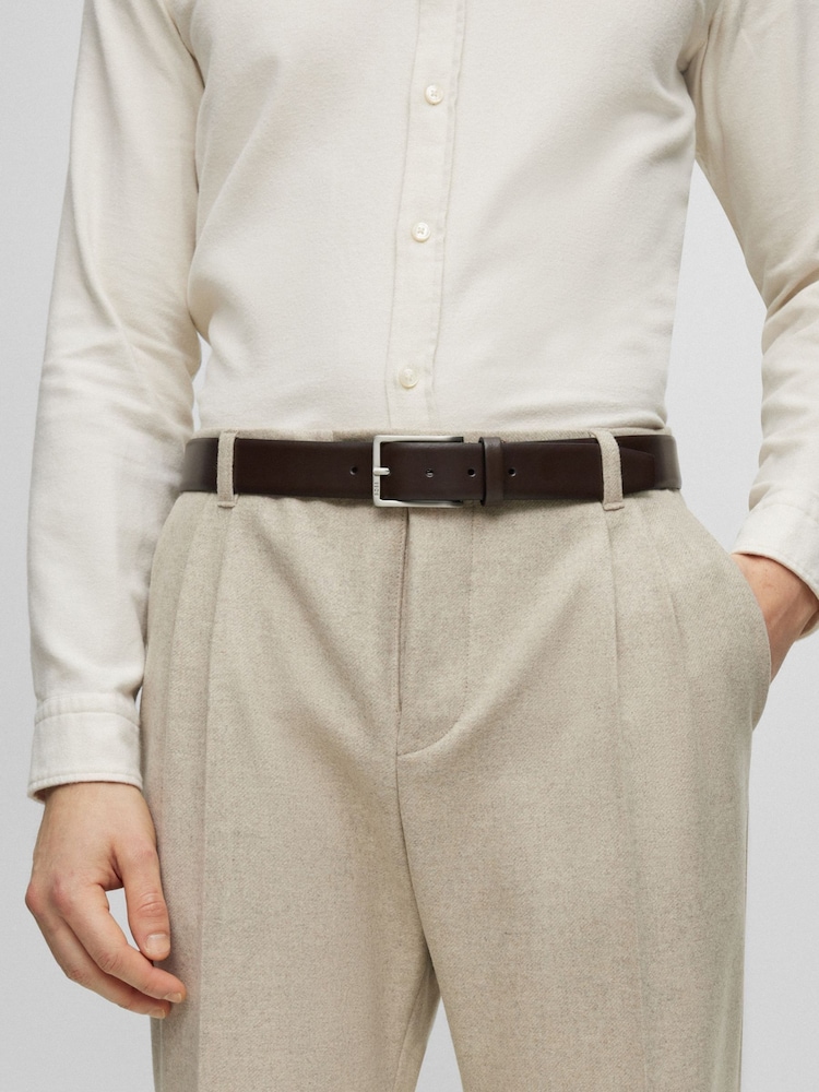 BOSS Dark Brown Erman Leather Belt - Image 1 of 5