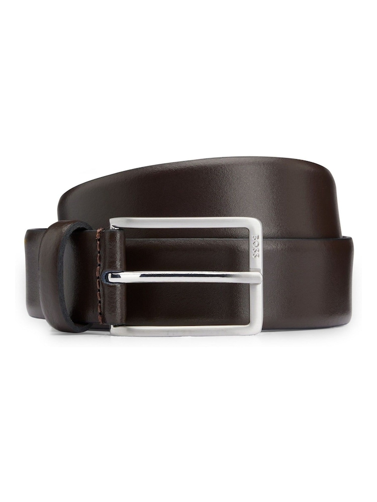 BOSS Dark Brown Erman Leather Belt - Image 3 of 5
