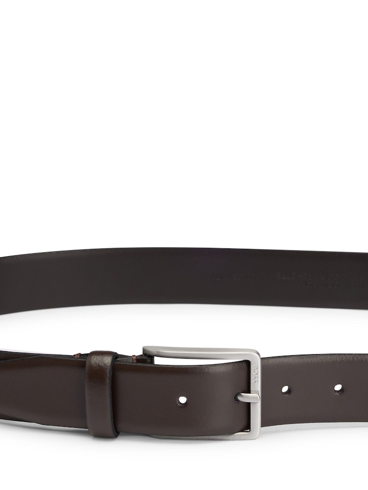 BOSS Dark Brown Erman Leather Belt - Image 5 of 5