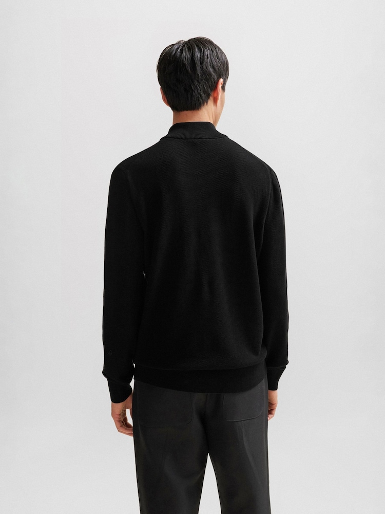 BOSS Black Embrando Quarter Zip Knitted Jumper - Image 2 of 5
