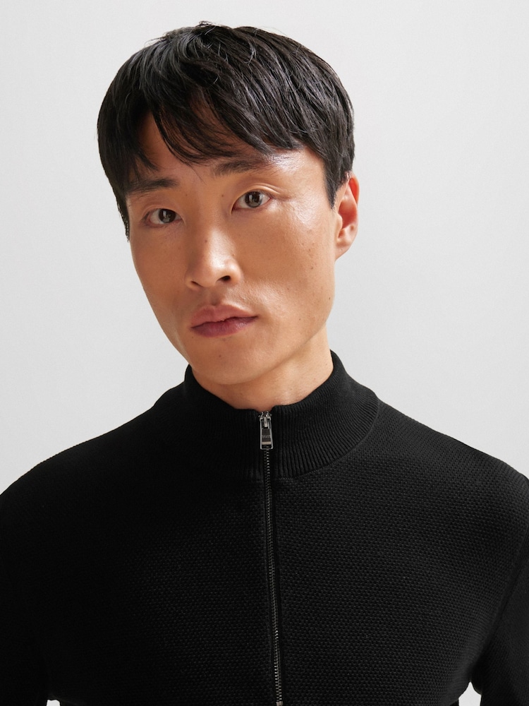 BOSS Black Embrando Quarter Zip Knitted Jumper - Image 4 of 5