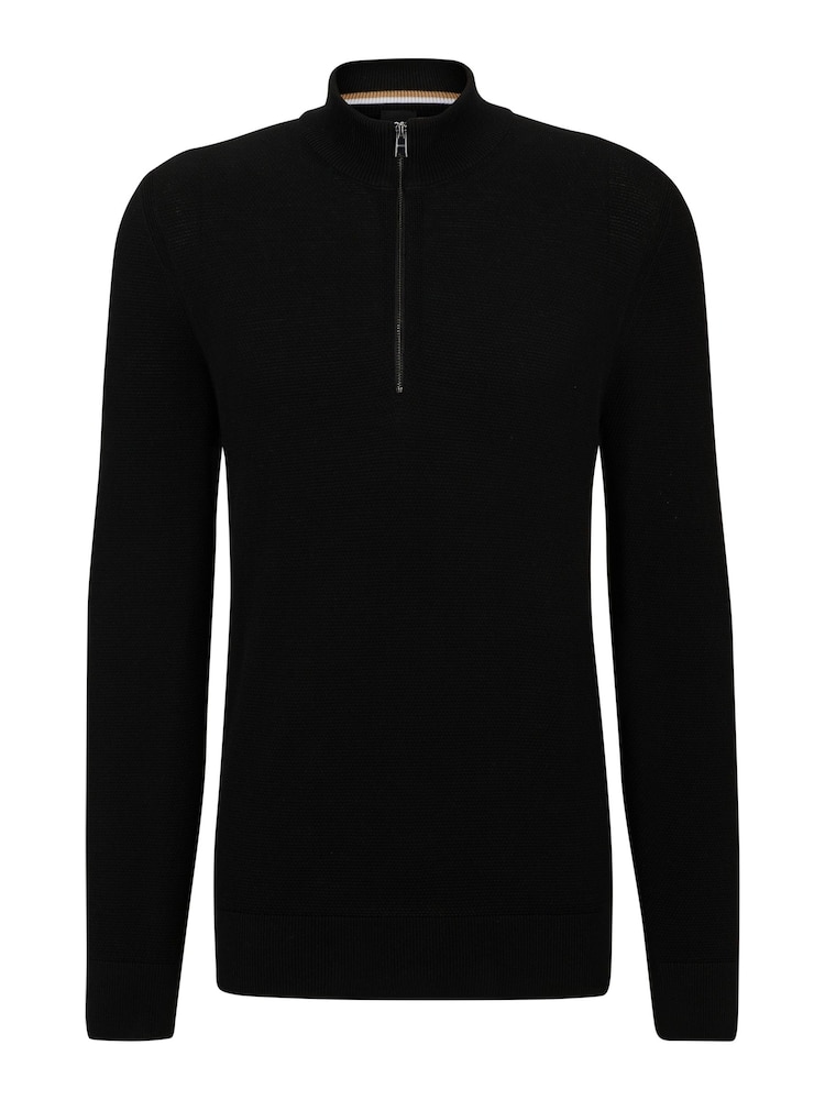 BOSS Black Embrando Quarter Zip Knitted Jumper - Image 5 of 5