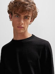 BOSS Black Pacas Embroidered Logo 100% Cotton Jumper - Image 4 of 5
