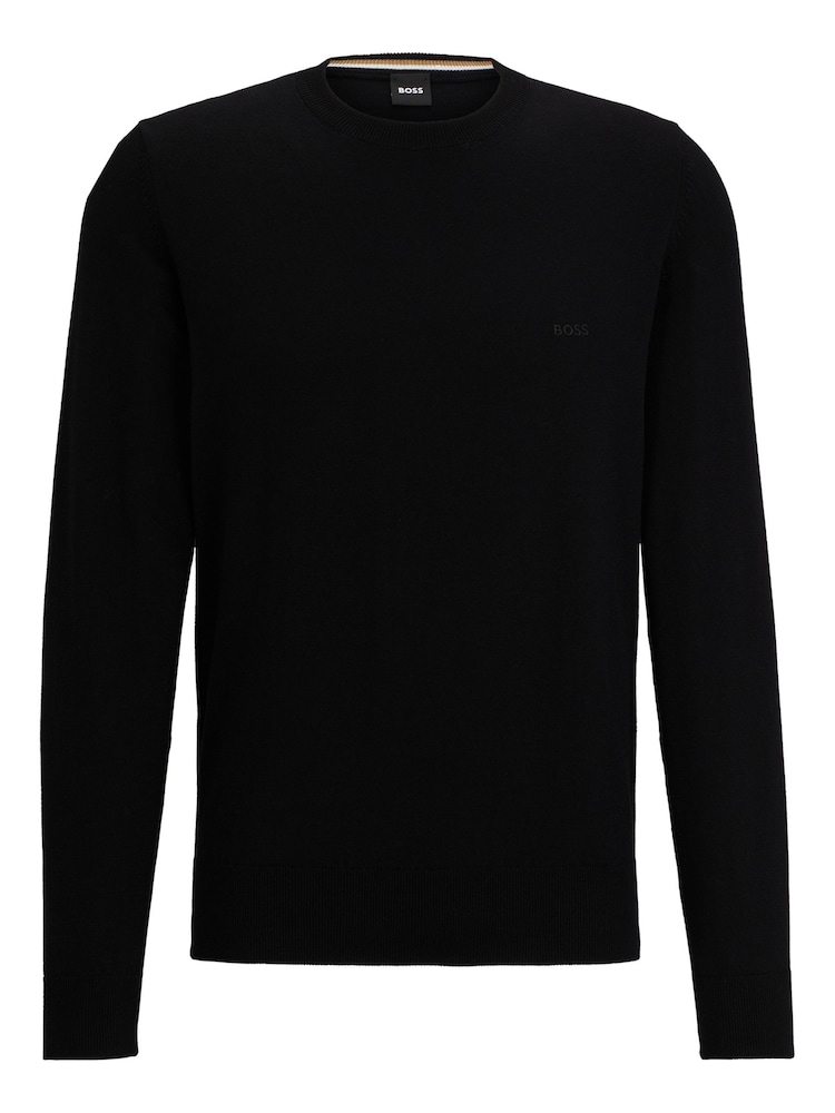BOSS Black Pacas Embroidered Logo 100% Cotton Jumper - Image 5 of 5