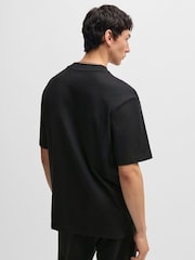 HUGO Black Hugo Logo Patch 100% Cotton Jersey T-Shirt - Image 2 of 4