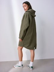 Khaki Green Parka 100% Cotton Coat - Image 4 of 8