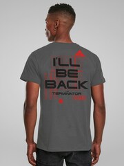 All + Every Grey Terminator I'll Be Back Mens 100% Cotton T-Shirt - Image 2 of 4