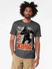 All + Every Grey King Kong Roaring The 8th Wonder Of The World Mens 100% Cotton T-Shirt - Image 1 of 3