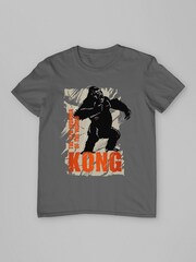 All + Every Grey King Kong Roaring The 8th Wonder Of The World Mens 100% Cotton T-Shirt - Image 3 of 3