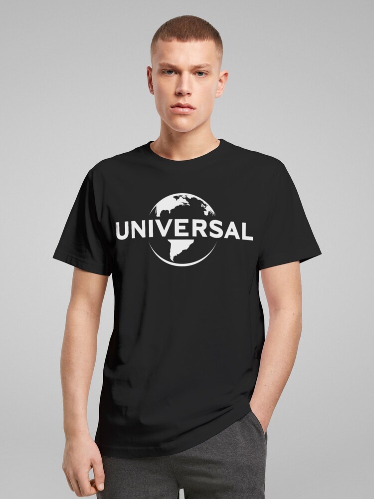 All + Every Black Universal Pictures Logo Mens 100% Cotton T-Shirt - Image 2 of 4